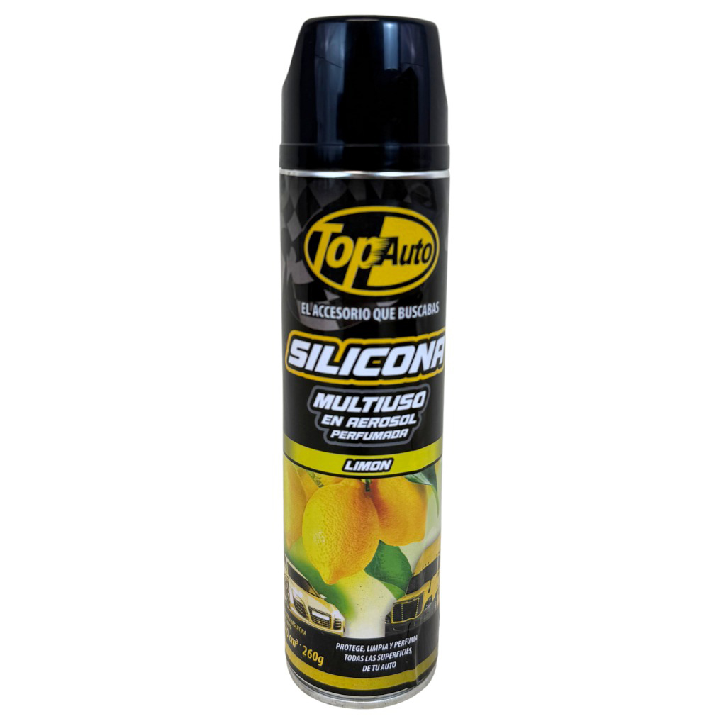 Top auto silicona aerosol 440cm3 limon