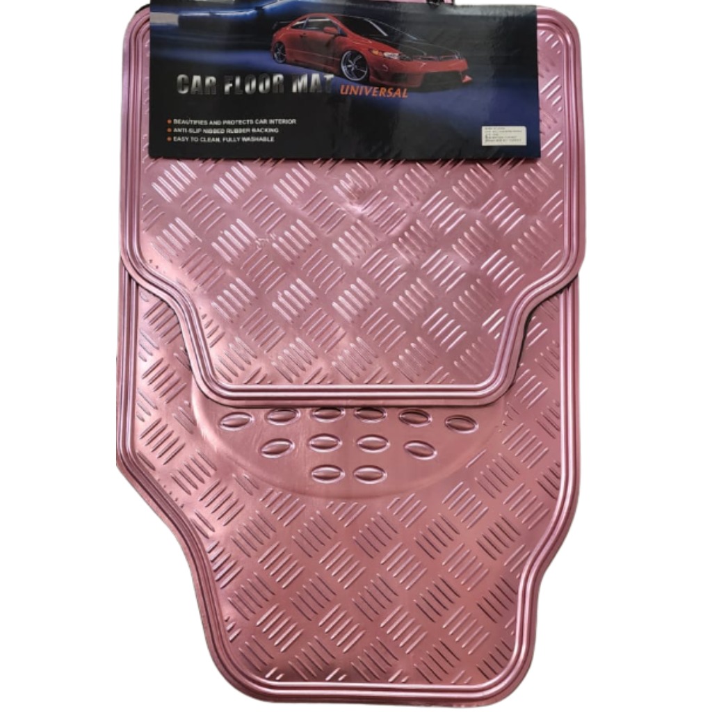 Cubre alfombra simil aluminio 4 pcs. rosa