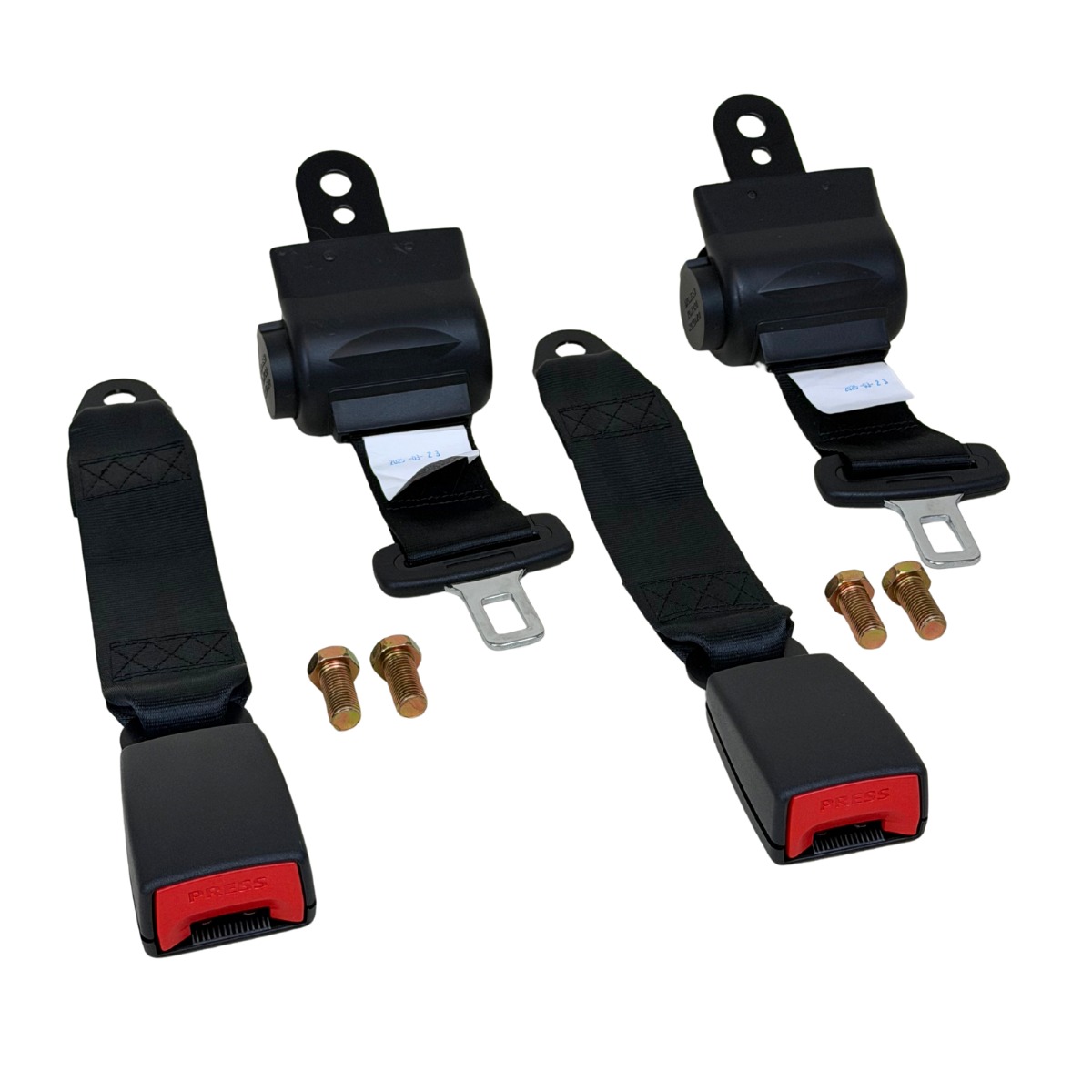 Cinturon de seguridad inercial trasero 2 puntas x jgo 