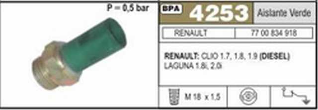 Bpa renault clio 1.7 1.8 y 1.9 diesel aisl. verde