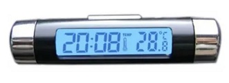 Reloj/termometro digital luz azul tablero pilas no incluid