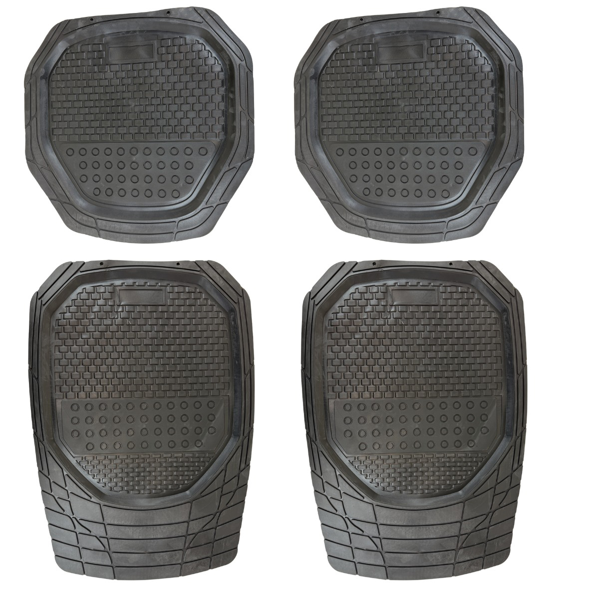 Cubre alfombra negra anti derrame x 4 pzas