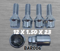 Bulones antirobo 12x1.5 23mm 17-19mm