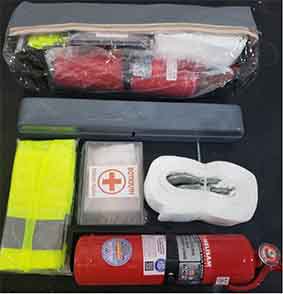 Kit emergencia bolso+mco2+luem+botiquin+chaleco+cinta reforz