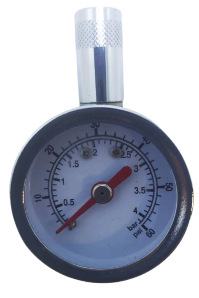 Medidor de presion reloj metalico cromado