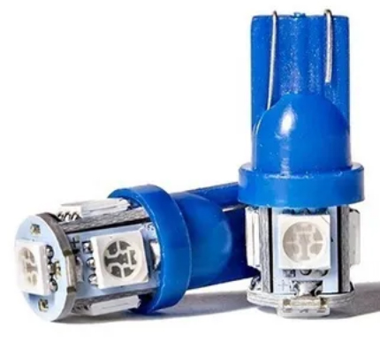 Lampara 2825 t10 5 smd azules