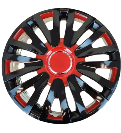 Taza rueda 13 negro-rojo 9 rayos v x jgo