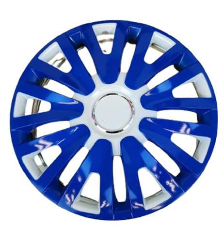 Taza rueda 14 azul-blanca 9 rayos v x jgo